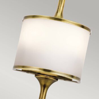 LED svetlo Mona IP44 výška 55,9 cm prírodná mosadz