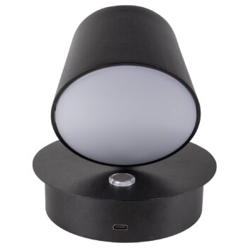 LED svetlo Tondo batérie, magnetické, čierna