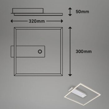 LED svetlo so snímačom Nici štvorcové hliník
