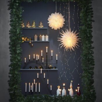 LED sviečka Flame Stripe béžová 15cm z pravého vosku na batérie