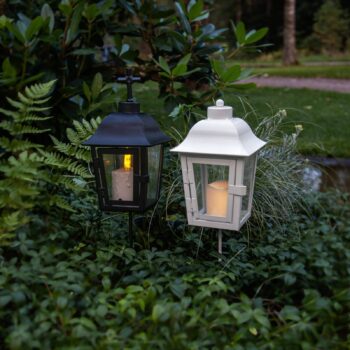 LED sviečka Flame Stripe zelená 15 cm z pravého vosku na batérie