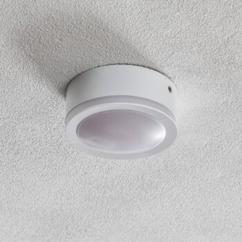 LED svietidlo Aurora, biele, Ø 9,5 cm, 3 000 K