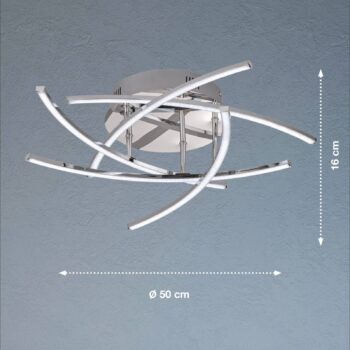 LED svietidlo Cross tunable white, 5pl, chróm