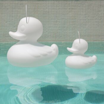 LED-svietidlo DUCK-DUCK S do exteriéru v bielej