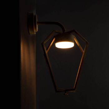 LED svietidlo Gemstone, starožitná mosadz/opálová
