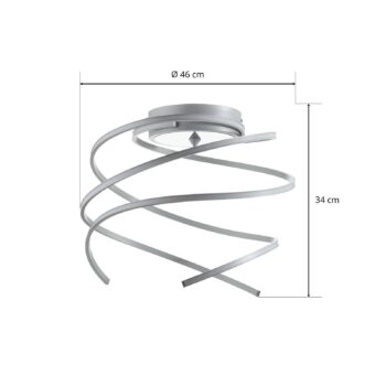 LED svietidlo Lungo, 3 ramená, hliník, diaľkové
