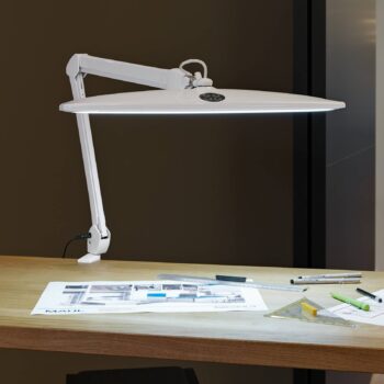 LED svietidlo MAULwork, biele, výška 50 cm, stmievateľné