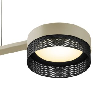 LED svietidlo Mesh 3-pl. stmievač, piesková/čierna