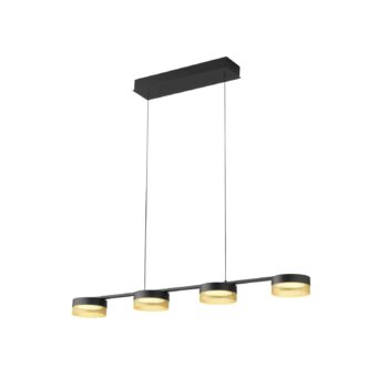 LED svietidlo Mesh 4-pl. stmievač, čierna/zlatá