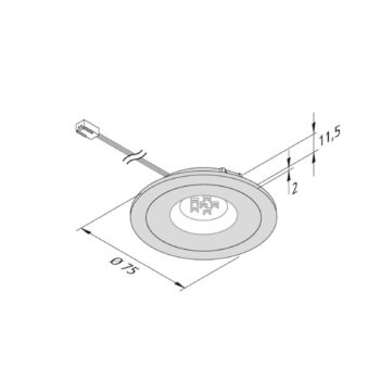 LED svietidlo do nábytku AR 68 4W nerezová oceľ 2700K
