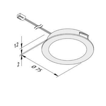 LED svietidlo do nábytku FAR 68 nerezová oceľ 4W 2700K