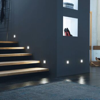 LED svietidlo na montáž do steny Wall F, sivá, 0,9 W, 7,5 x 7,5 cm