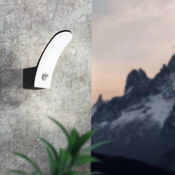 LED vonkajšie nástenné svetlo Fiumicino, snímač