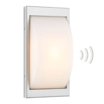 LED vonkajšie nástenné svietidlo 068LEDSEN, nerezová oceľ, senzor