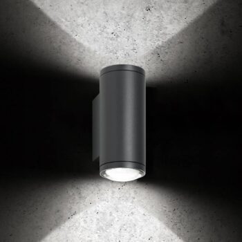 LED vonkajšie nástenné svietidlo 5156, 2 x 9 W, hore & dole, grafit, hliník