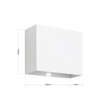 LED vonkajšie nástenné svietidlo Akzent, biela