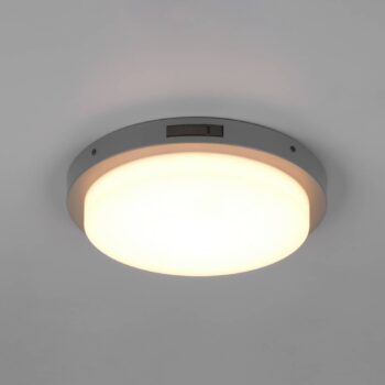 LED vonkajšie nástenné svietidlo Bermejo, okrúhle, senzor, CCT, antracitová
