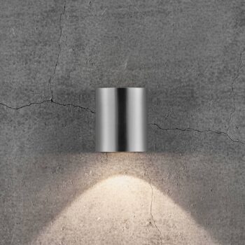 LED vonkajšie nástenné svietidlo Canto 2, 10 cm, nerezová oceľ