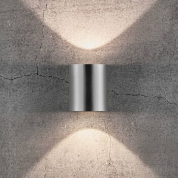 LED vonkajšie nástenné svietidlo Canto 2, 10 cm, nerezová oceľ