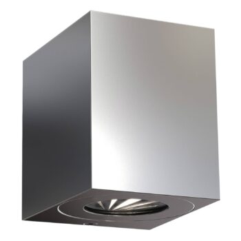 LED vonkajšie nástenné svietidlo Canto Kubi 2, 10 cm, nerezová oceľ