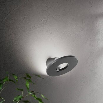 LED vonkajšie nástenné svietidlo Elite, tmavošedá, kov, Ø 24 cm, IP54