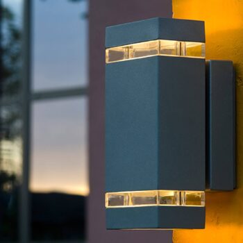 LED vonkajšie nástenné svietidlo Focus angular 2fl.