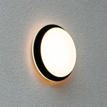 LED vonkajšie nástenné svietidlo Goleta, čierne, variabilný tvar, CCT