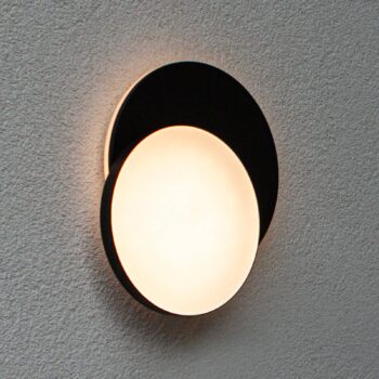 LED vonkajšie nástenné svietidlo Goleta, čierne, variabilný tvar, CCT