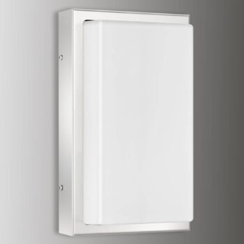 LED vonkajšie nástenné svietidlo Julea, nerezová oceľ, sklo, snímač pohybu