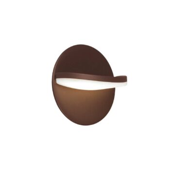 LED vonkajšie nástenné svietidlo Letty, hnedé, Ø 18 cm, kov, IP65