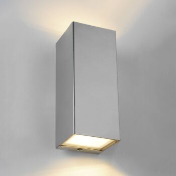 LED vonkajšie nástenné svietidlo Luca, Up-/Downlight nerezová oceľ