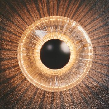LED vonkajšie nástenné svietidlo New Wave Optic, sklo, Ø 26 cm, IP65