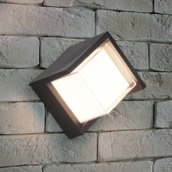 LED vonkajšie nástenné svietidlo Puno, IP54, hranaté