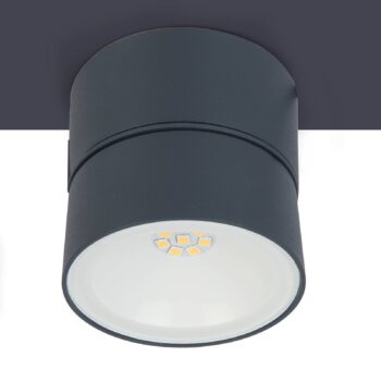 LED vonkajšie nástenné svietidlo Trumpet, Ø 9,4 cm