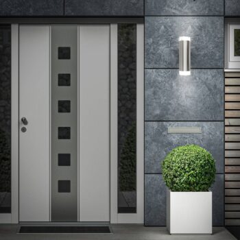LED vonkajšie nástenné svietidlo Upner, Up-/Downlight, nerezová oceľ