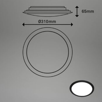 LED vonkajšie stropné svetlo 3766015 IP44, čierna