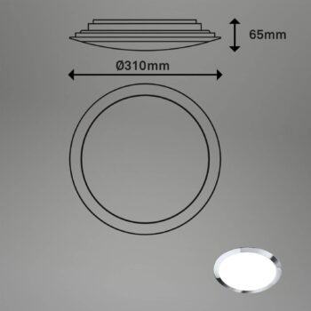 LED vonkajšie stropné svetlo 3766018 IP44 chróm