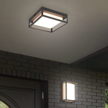 LED vonkajšie stropné svietidlo Witham IP54, CCT, antracitová farba