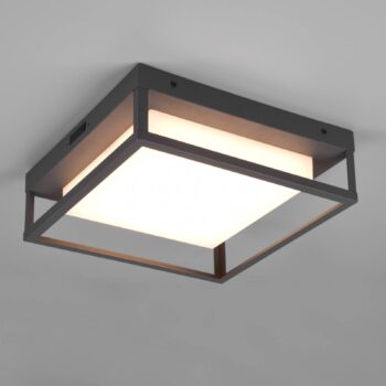 LED vonkajšie stropné svietidlo Witham IP54, CCT, antracitová farba