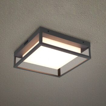 LED vonkajšie stropné svietidlo Witham IP54, CCT, antracitová farba