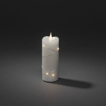 LED vosková sviečka biela Farba svetla teplá biela 12,7 cm