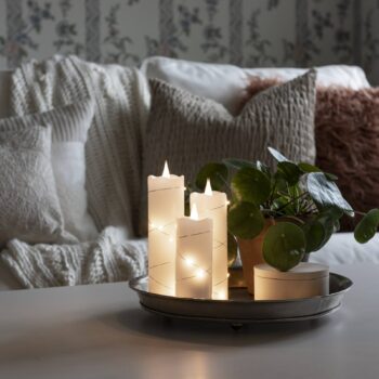 LED vosková sviečka biela Farba svetla teplá biela 12,7 cm