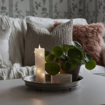 LED vosková sviečka biela Farba svetla teplá biela 17,8 cm