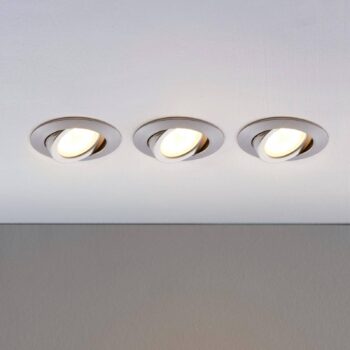 LED vstavané reflektory Andrej, okrúhle, hliník, sada 3 ks