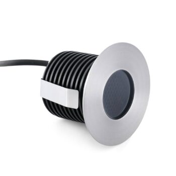 LED-vstavaný bodový svietidlo základ, niklová farba, Ø 8 cm,