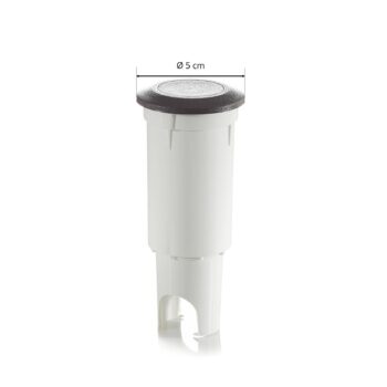 LED zapustená lampa Aldo, okrúhla čierna/číra