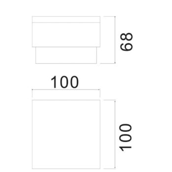 LED zapustené podlahové svietidlo Tabit, 10 x 10 cm, pochôdzne