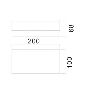 LED zapustené podlahové svietidlo Tabit, 10 x 20 cm, pochôdzne