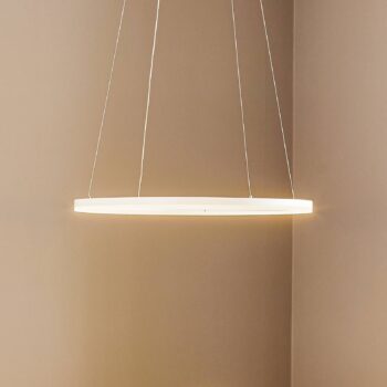 LED závesná lampa Giotto, jedno svetlo, biela
