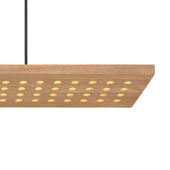 LED závesné Dolores, čierna matná/svetlohnedá